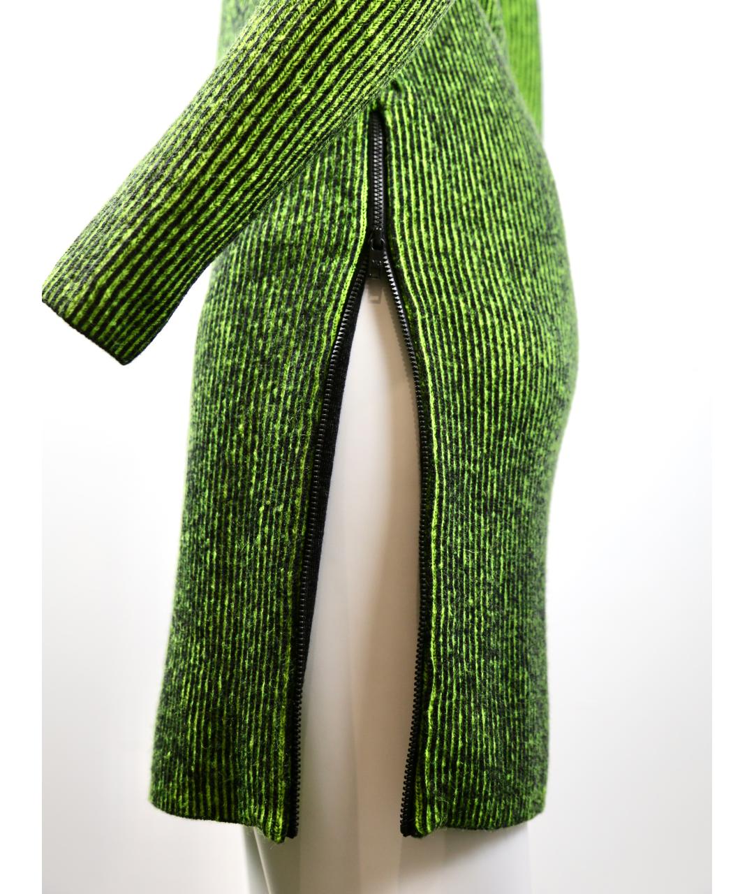 Y-3 Зеленые шерстяное повседневное платье, фото 8