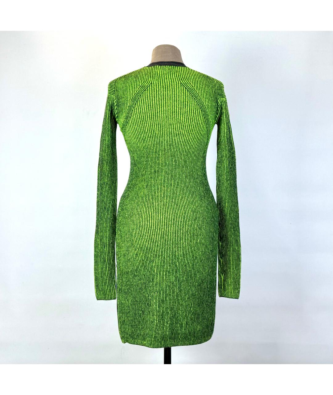 Y-3 Зеленые шерстяное повседневное платье, фото 2