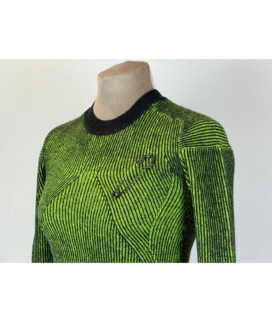 Y-3 Зеленые шерстяное повседневное платье, фото 4