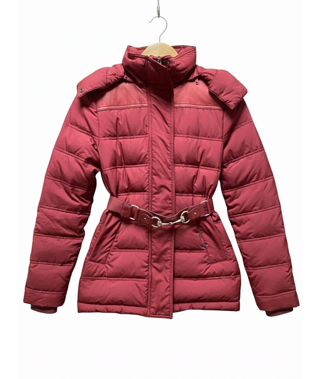GUCCI Бордовая хлопковая куртка, фото 7