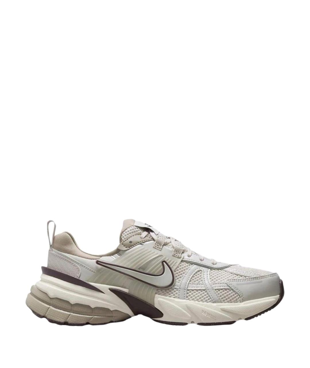 NIKE Бежевые текстильные низкие кроссовки / кеды, фото 1