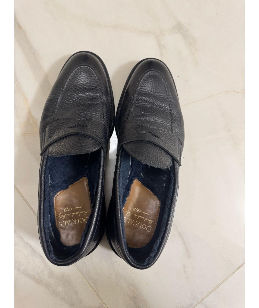 DOUCAL'S Темно-синие кожаные туфли, фото 3