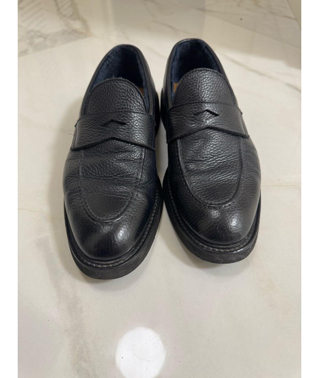 DOUCAL'S Темно-синие кожаные туфли, фото 2