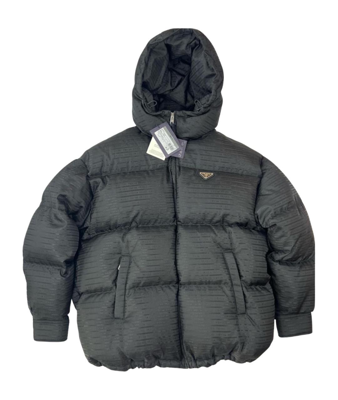 PRADA Черный полиамидовый пуховик, фото 4