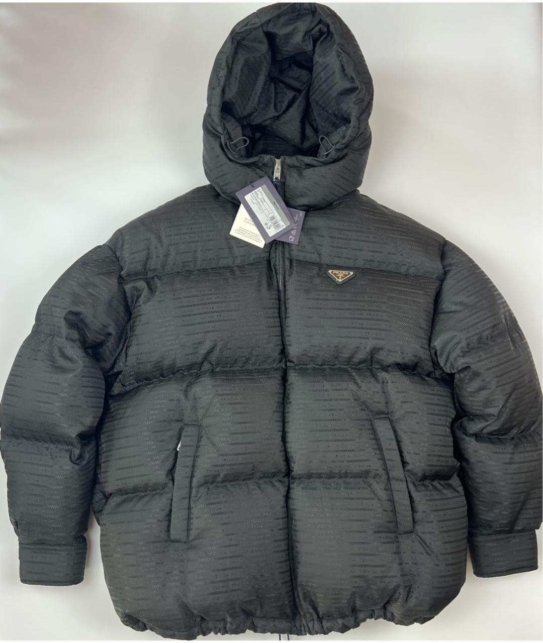 PRADA Черный полиамидовый пуховик, фото 3