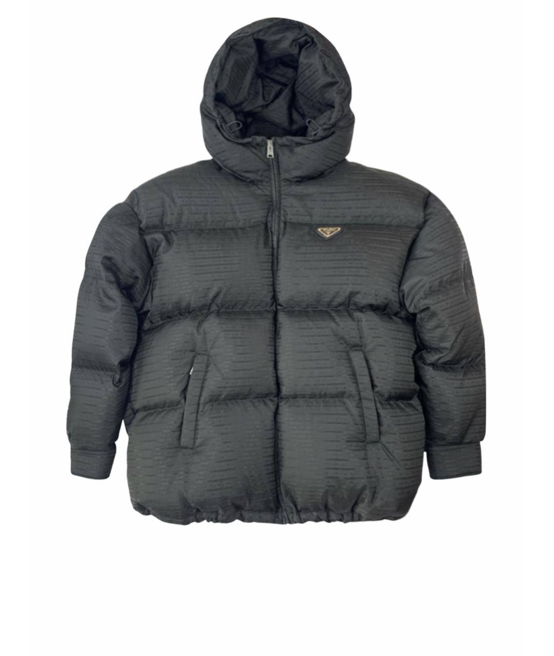 PRADA Черный полиамидовый пуховик, фото 1