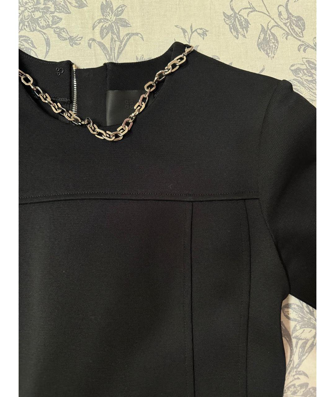 GIVENCHY Черное вискозное повседневное платье, фото 4