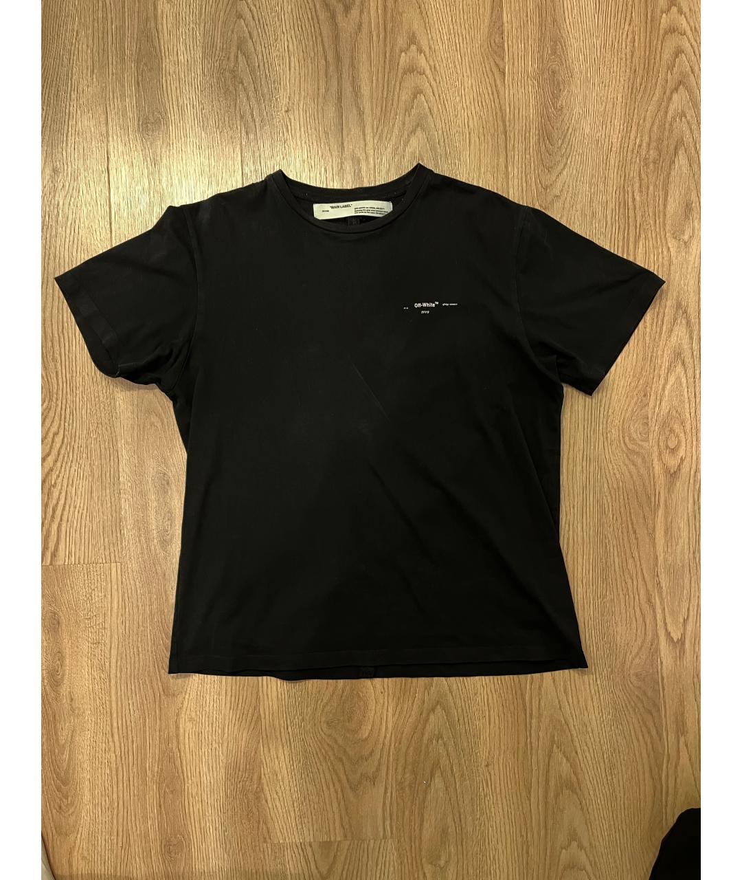 OFF-WHITE Черная хлопковая футболка, фото 7