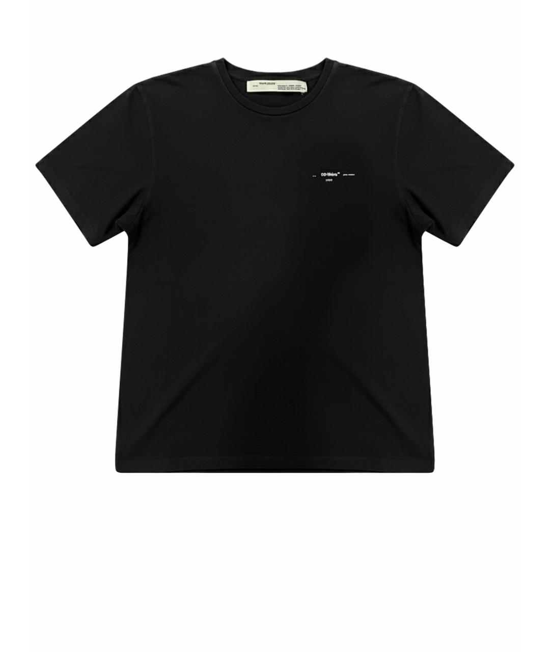 OFF-WHITE Черная хлопковая футболка, фото 1