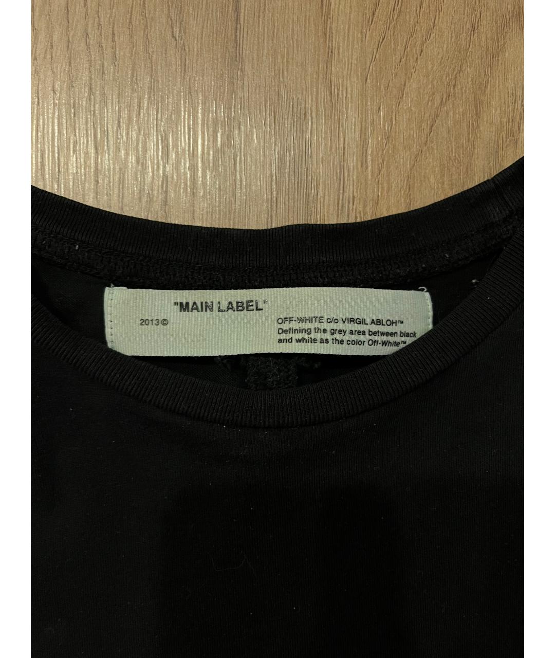 OFF-WHITE Черная хлопковая футболка, фото 3