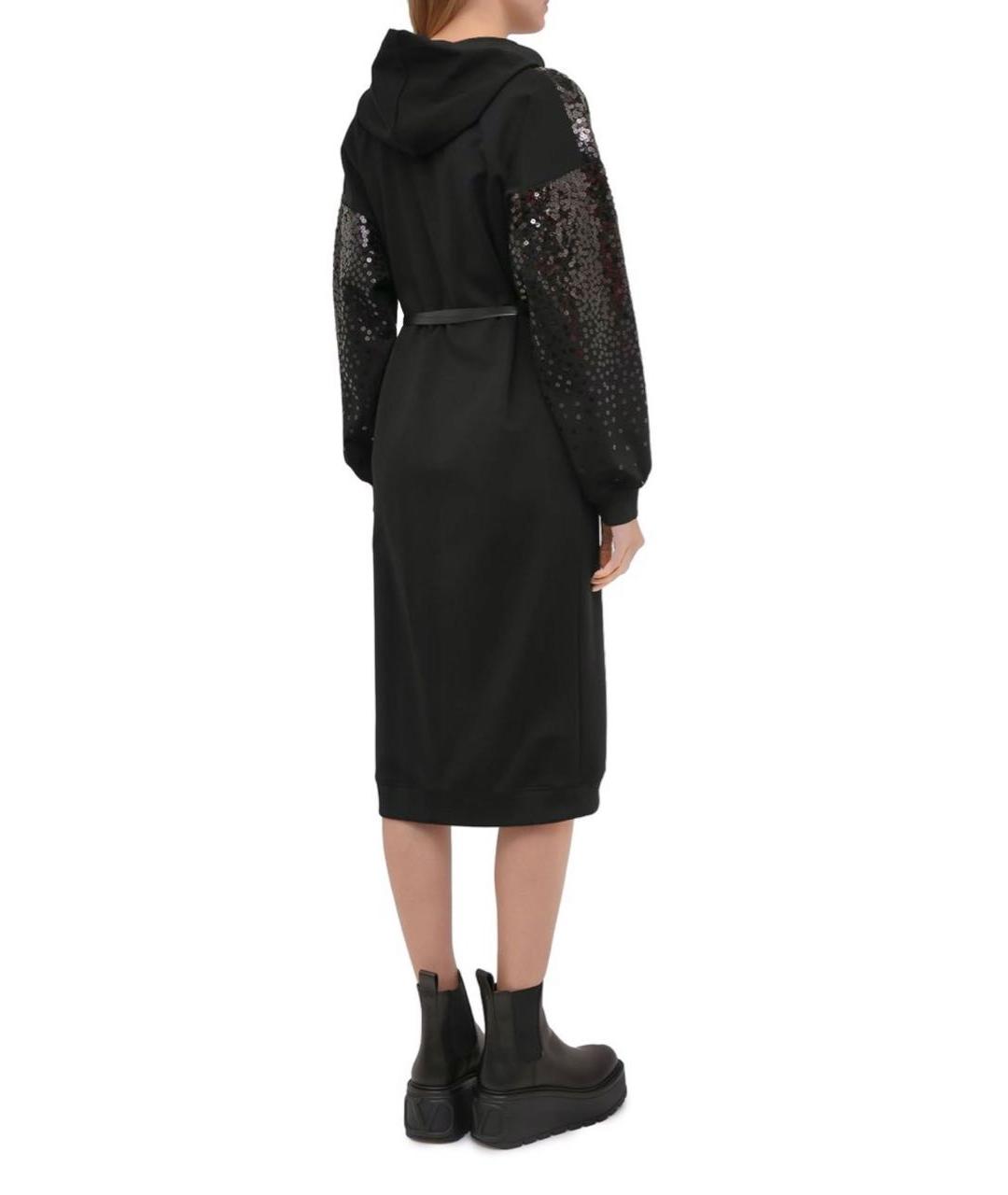 VALENTINO Черное хлопковое повседневное платье, фото 2