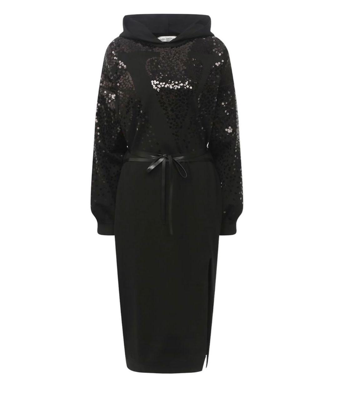 VALENTINO Черное хлопковое повседневное платье, фото 1