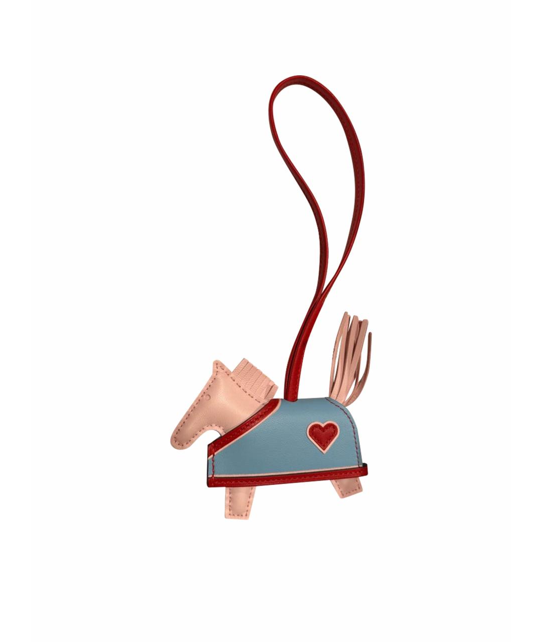 HERMES Розовый брелок, фото 1