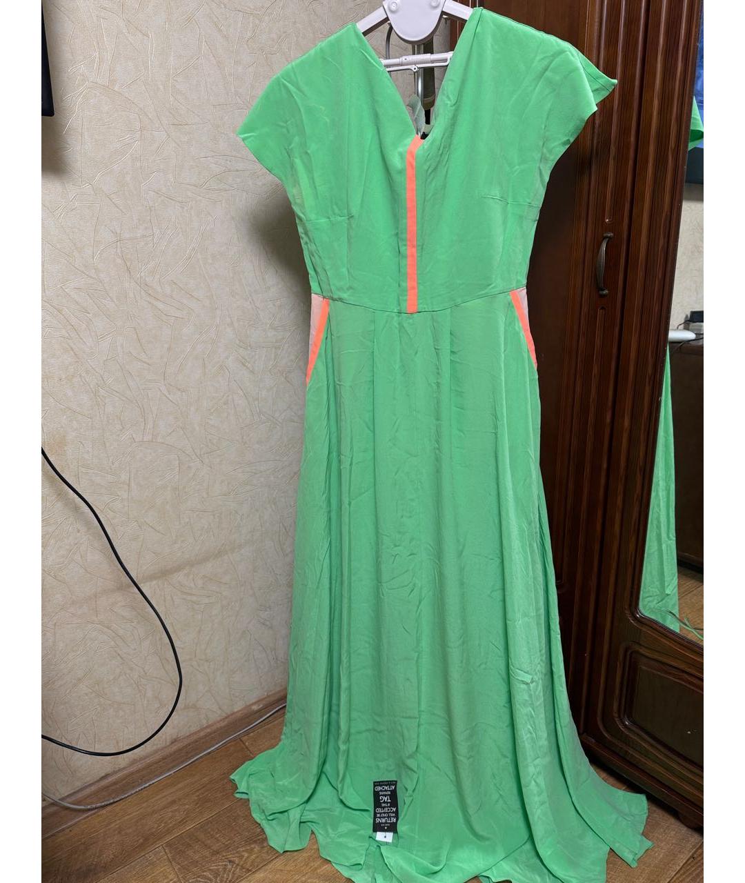 ROKSANDA Салатовыое шелковое коктейльное платье, фото 7