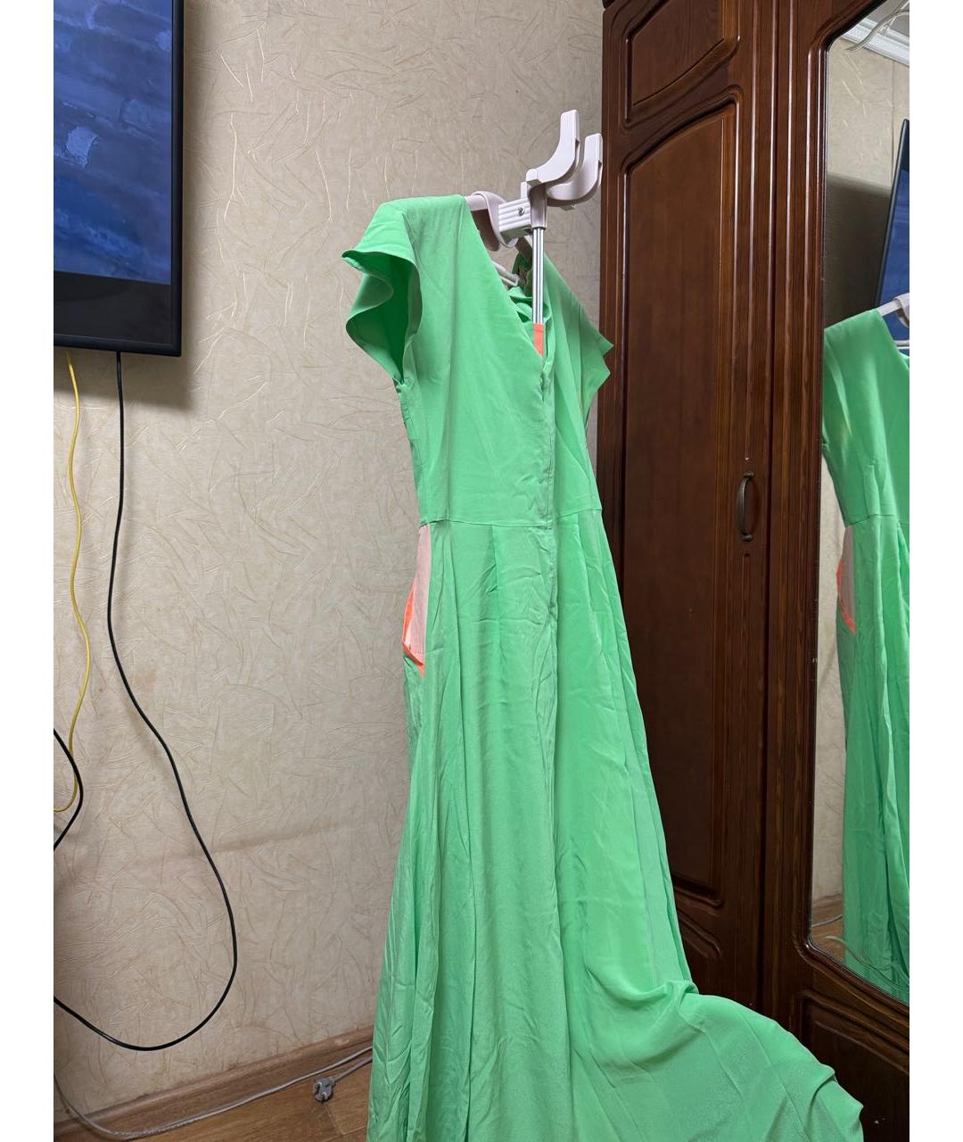 ROKSANDA Салатовыое шелковое коктейльное платье, фото 2