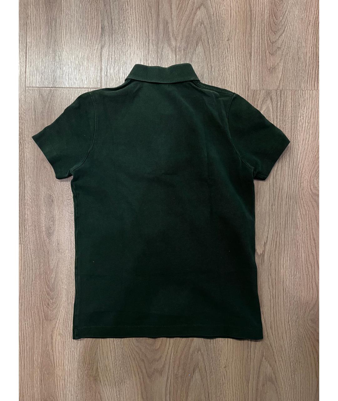 LOEWE Зеленые хлопковое поло с коротким рукавом, фото 2