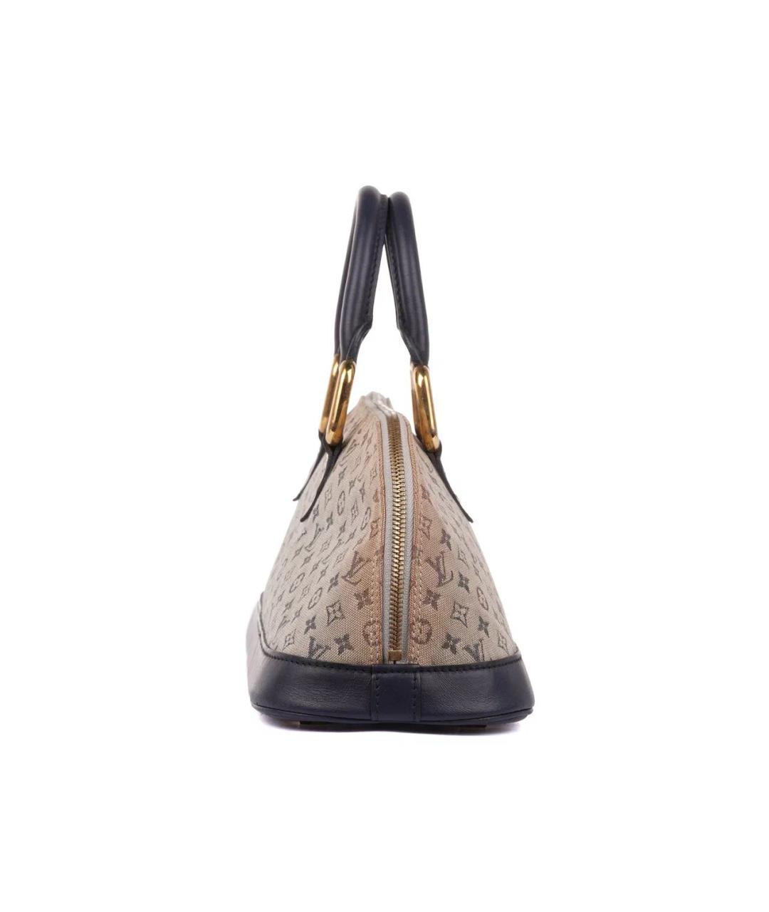 LOUIS VUITTON Темно-синяя тканевая сумка с короткими ручками, фото 4