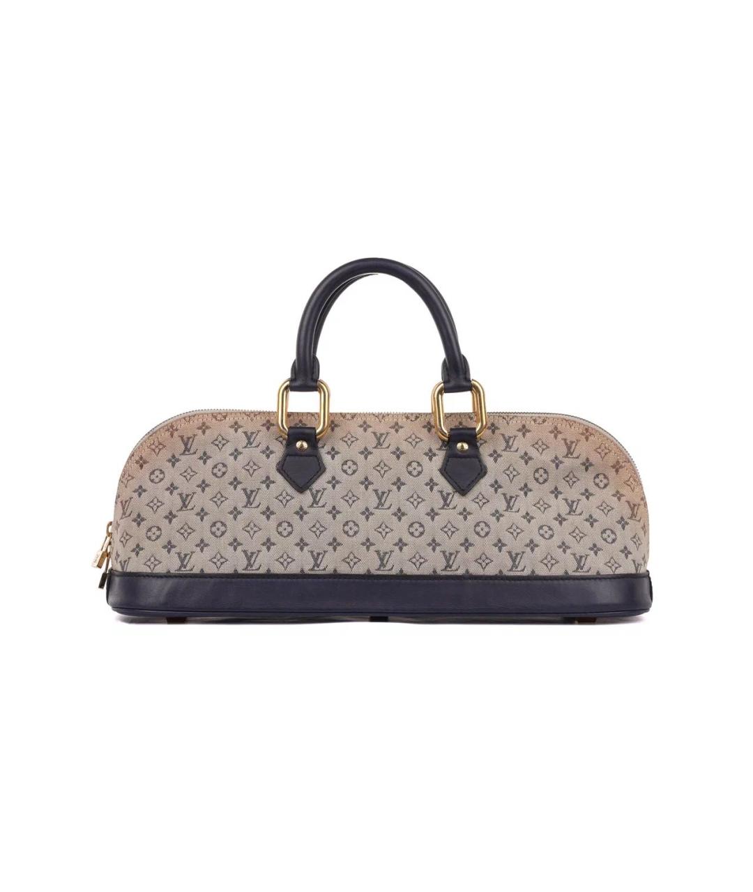 LOUIS VUITTON Темно-синяя тканевая сумка с короткими ручками, фото 2