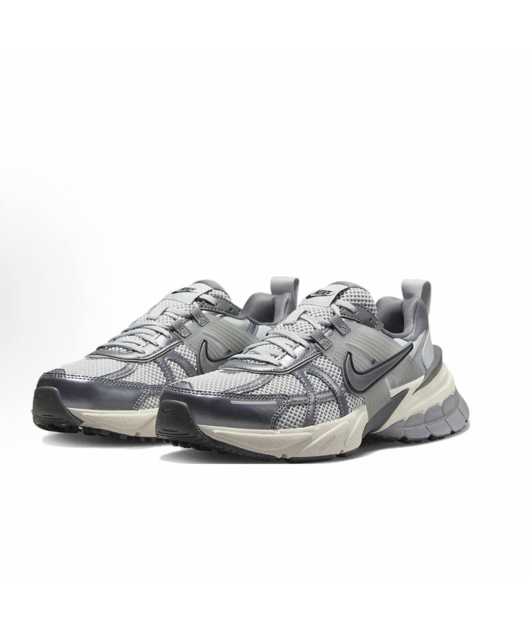 NIKE Серые текстильные низкие кроссовки / кеды, фото 4