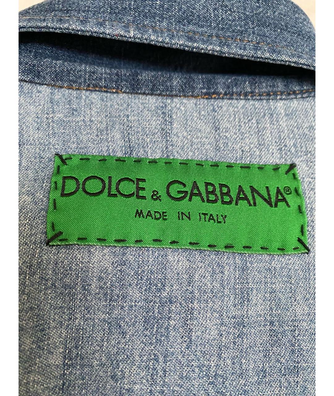 DOLCE&GABBANA Голубое деним повседневное платье, фото 7