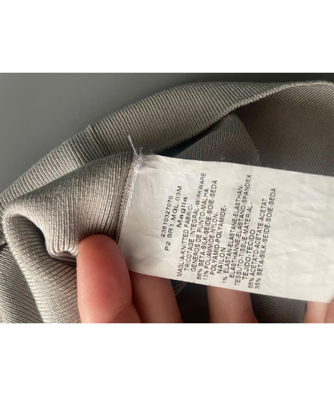 SPORT MAX CODE Серая шелковая футболка, фото 6