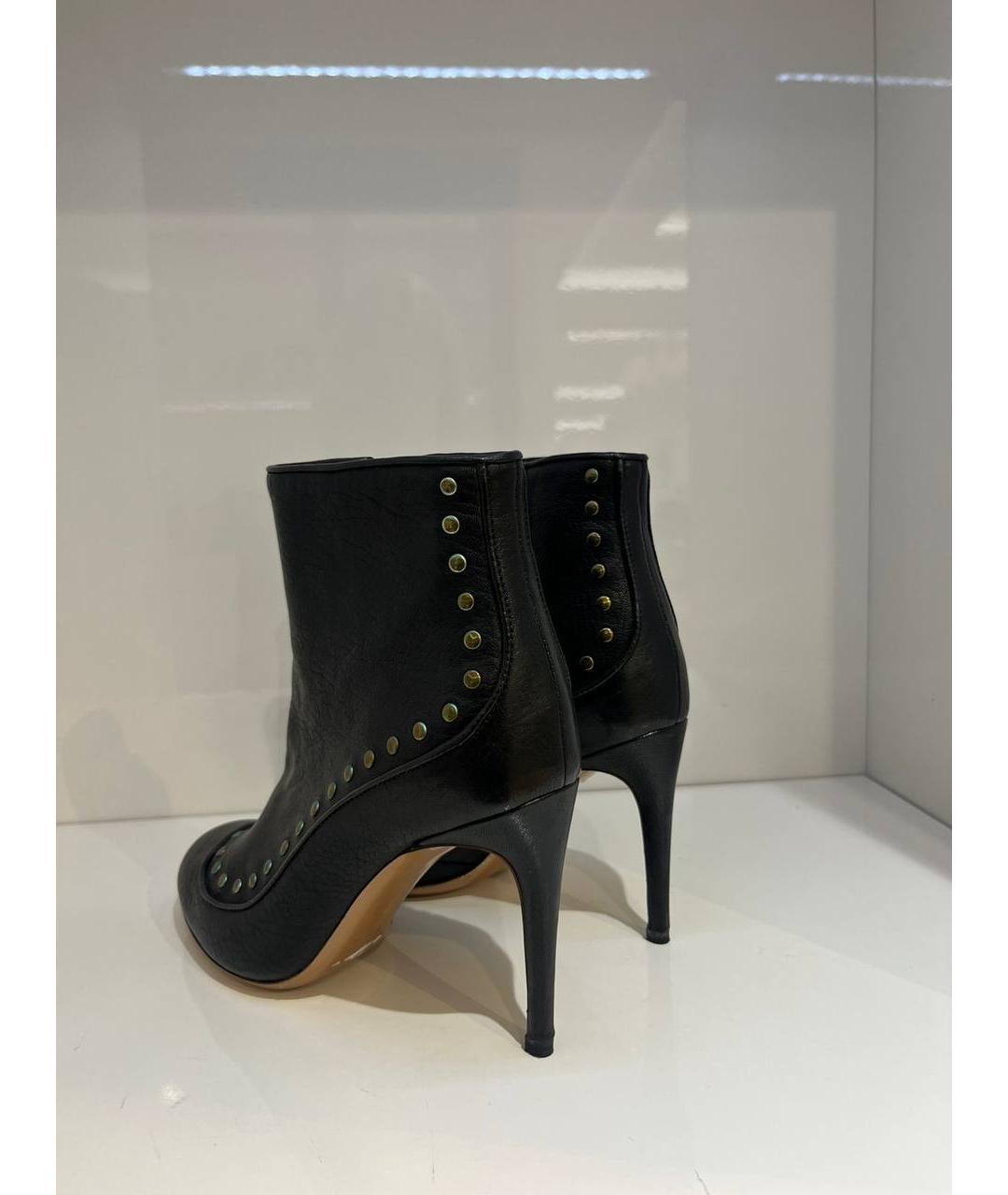ROBERTO CAVALLI Черные кожаные ботинки, фото 3