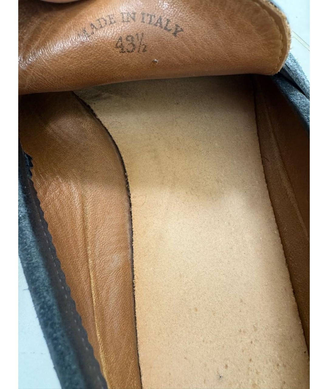 LORO PIANA Синие замшевые лоферы, фото 6