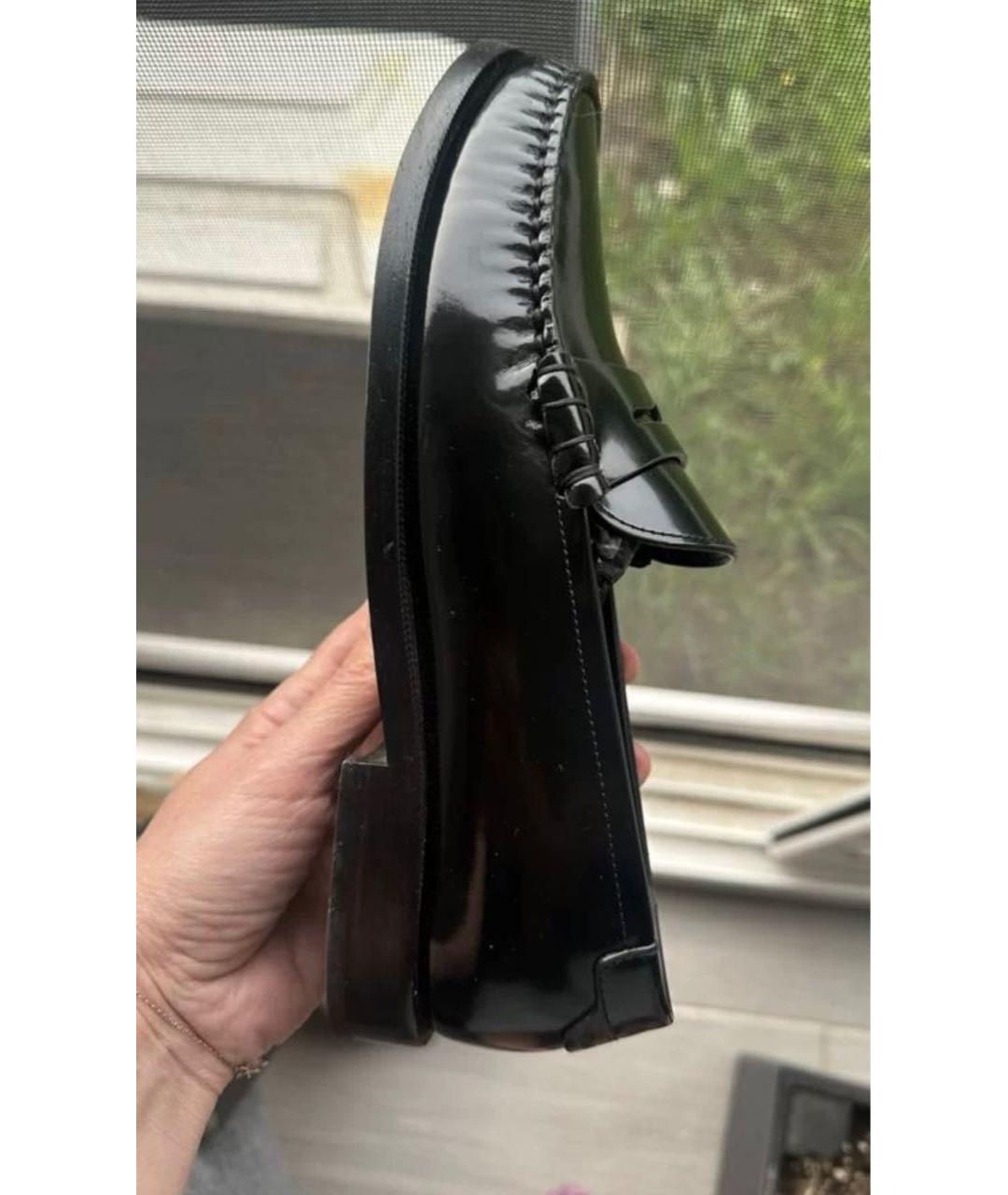 SAINT LAURENT Черные лоферы из лакированной кожи, фото 8
