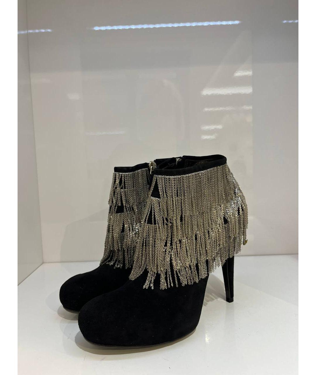 ROBERTO CAVALLI Черные замшевые ботинки, фото 3