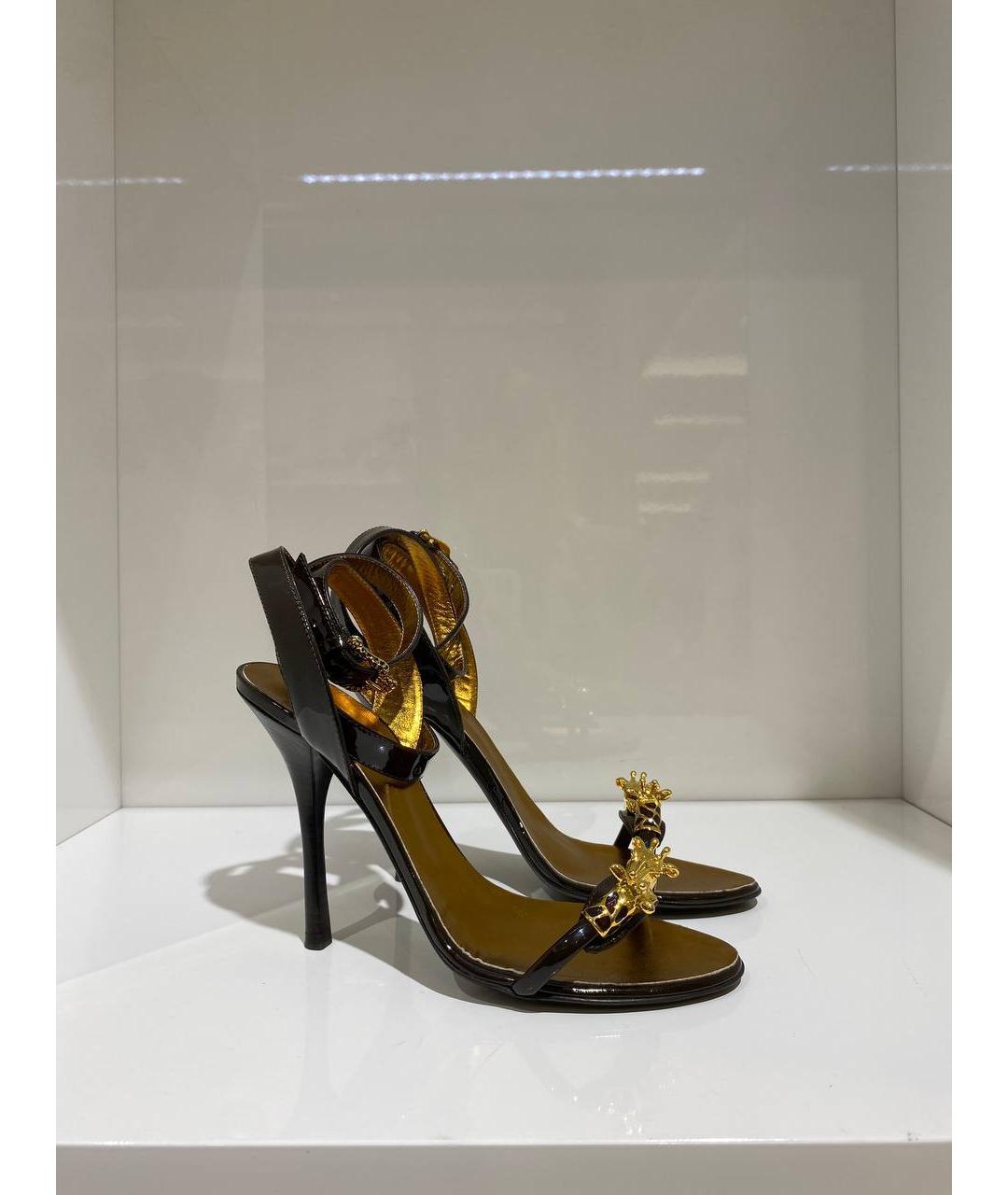 ROBERTO CAVALLI Мульти кожаные босоножки, фото 4