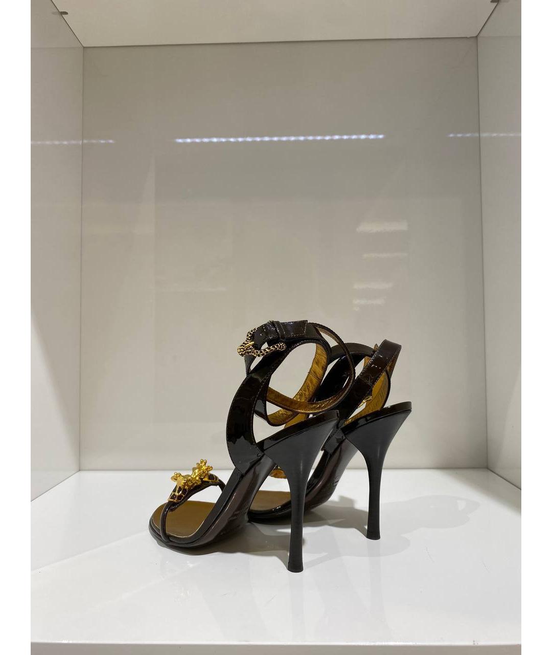 ROBERTO CAVALLI Мульти кожаные босоножки, фото 3