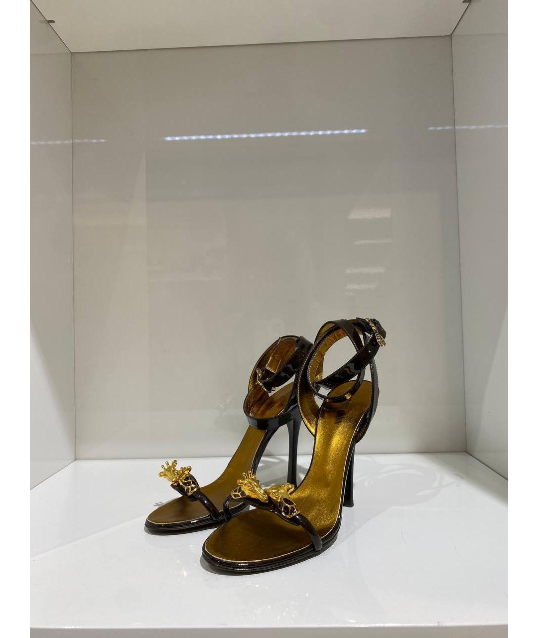 ROBERTO CAVALLI Мульти кожаные босоножки, фото 2