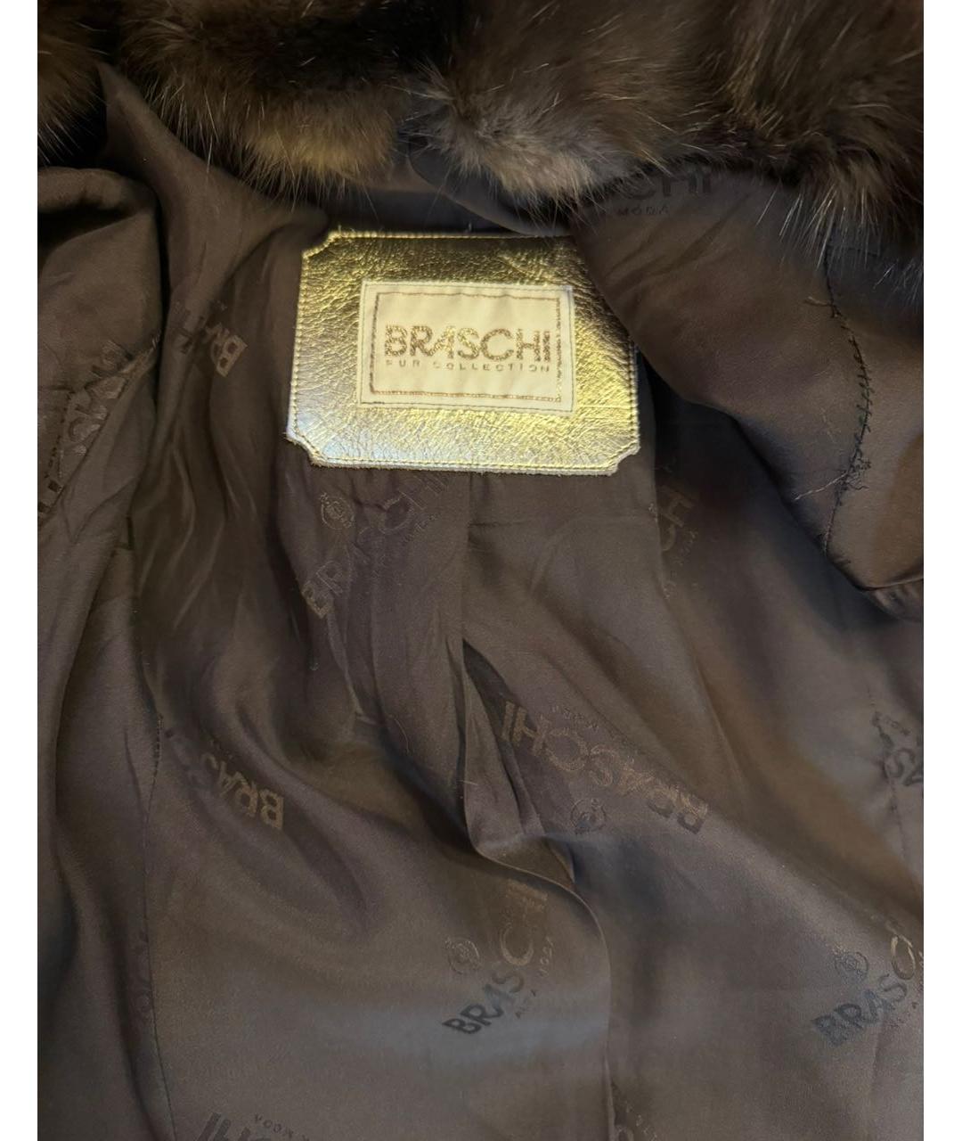 BRASCHI Коричневая меховая шуба, фото 4