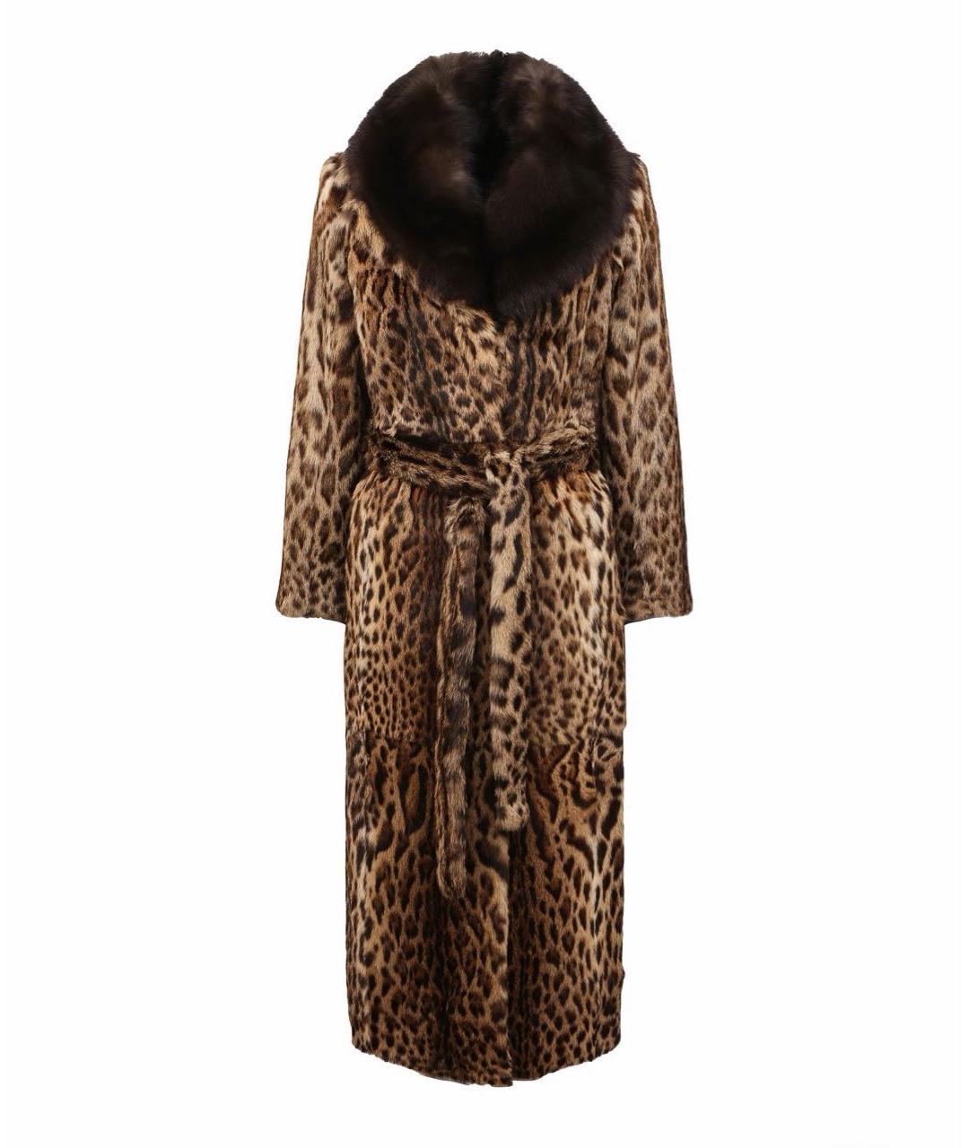 BRASCHI Коричневая меховая шуба, фото 1