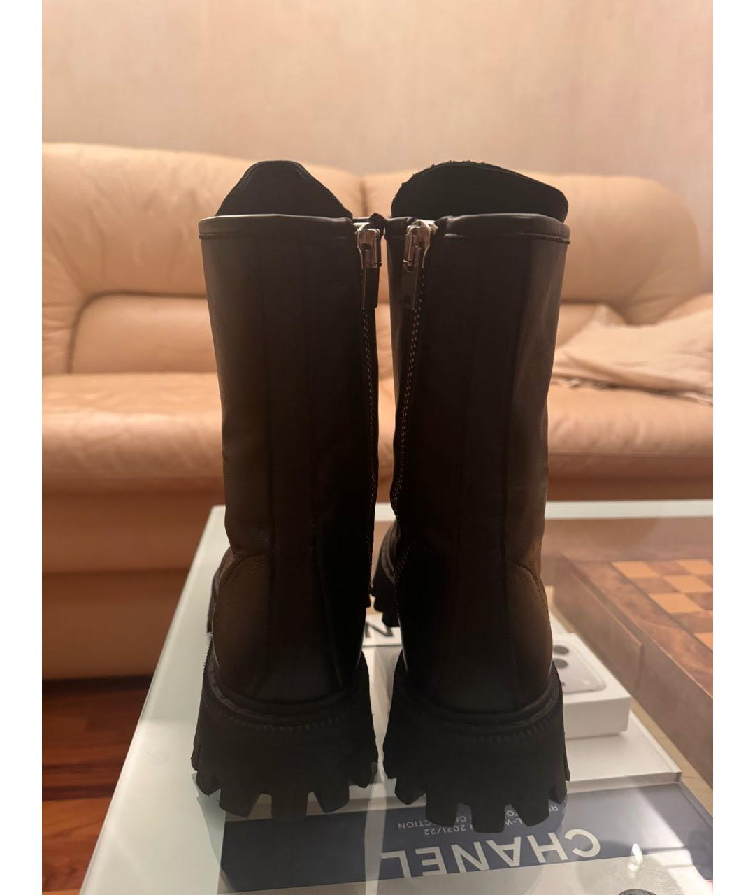 IRO Черные кожаные ботинки, фото 3