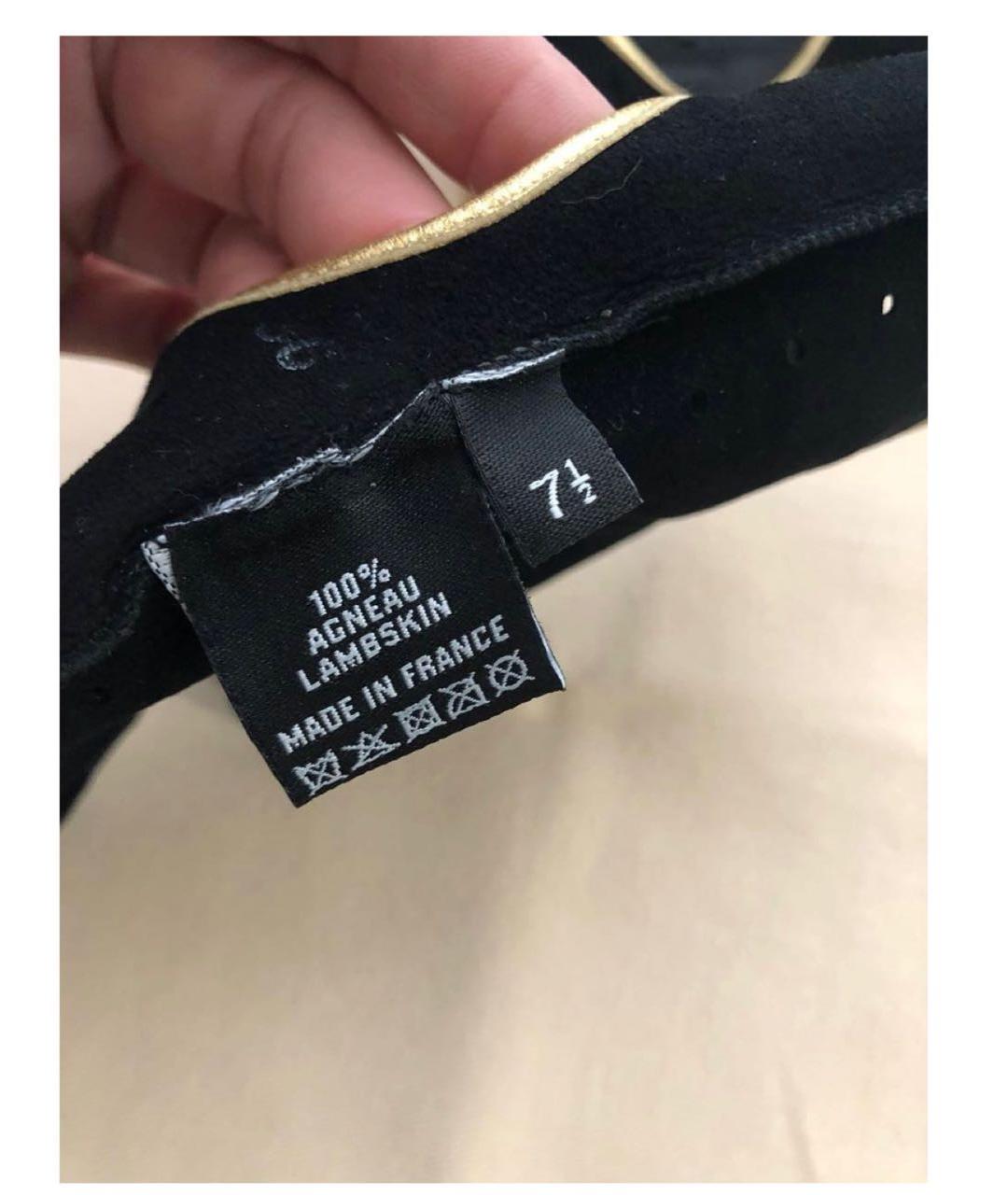 CHANEL Черные кожаные митенки, фото 3