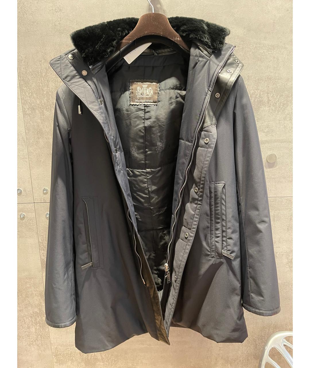 MASSIMO SFORZA Черная вискозная парка, фото 6