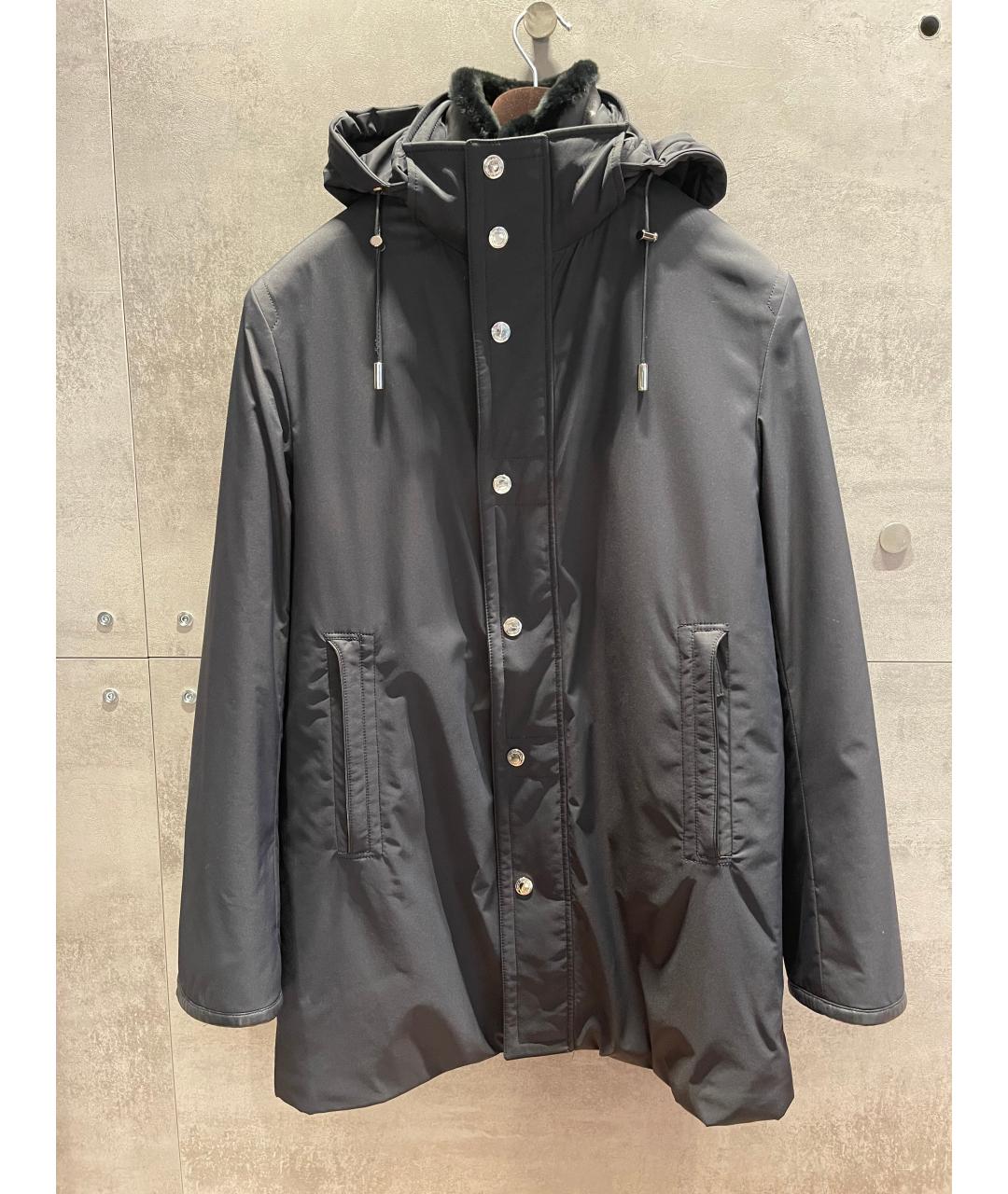 MASSIMO SFORZA Черная вискозная парка, фото 2