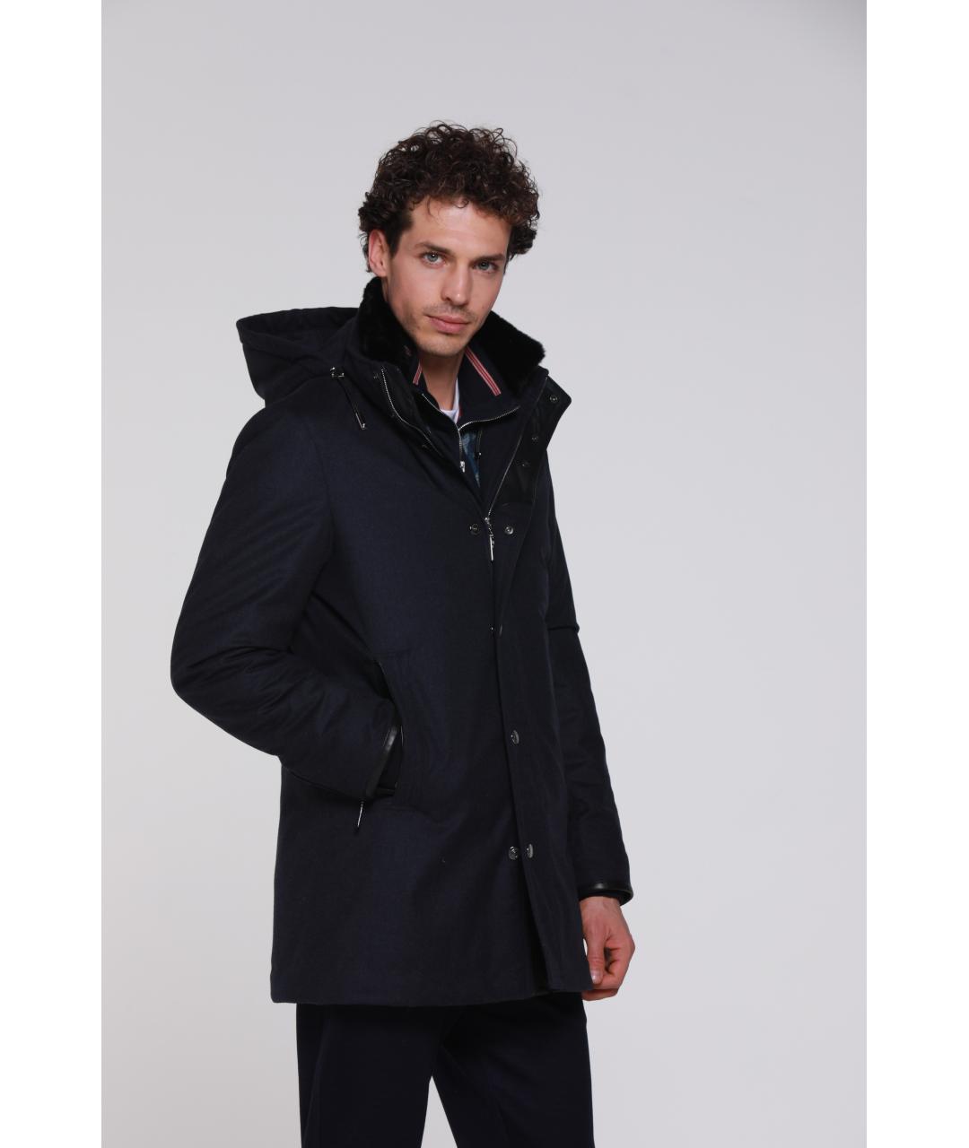 MASSIMO SFORZA Черная вискозная парка, фото 4