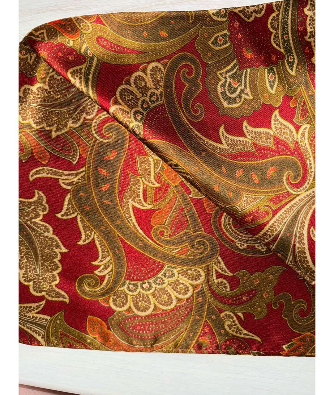 RALPH LAUREN Красный шелковый шарф, фото 2