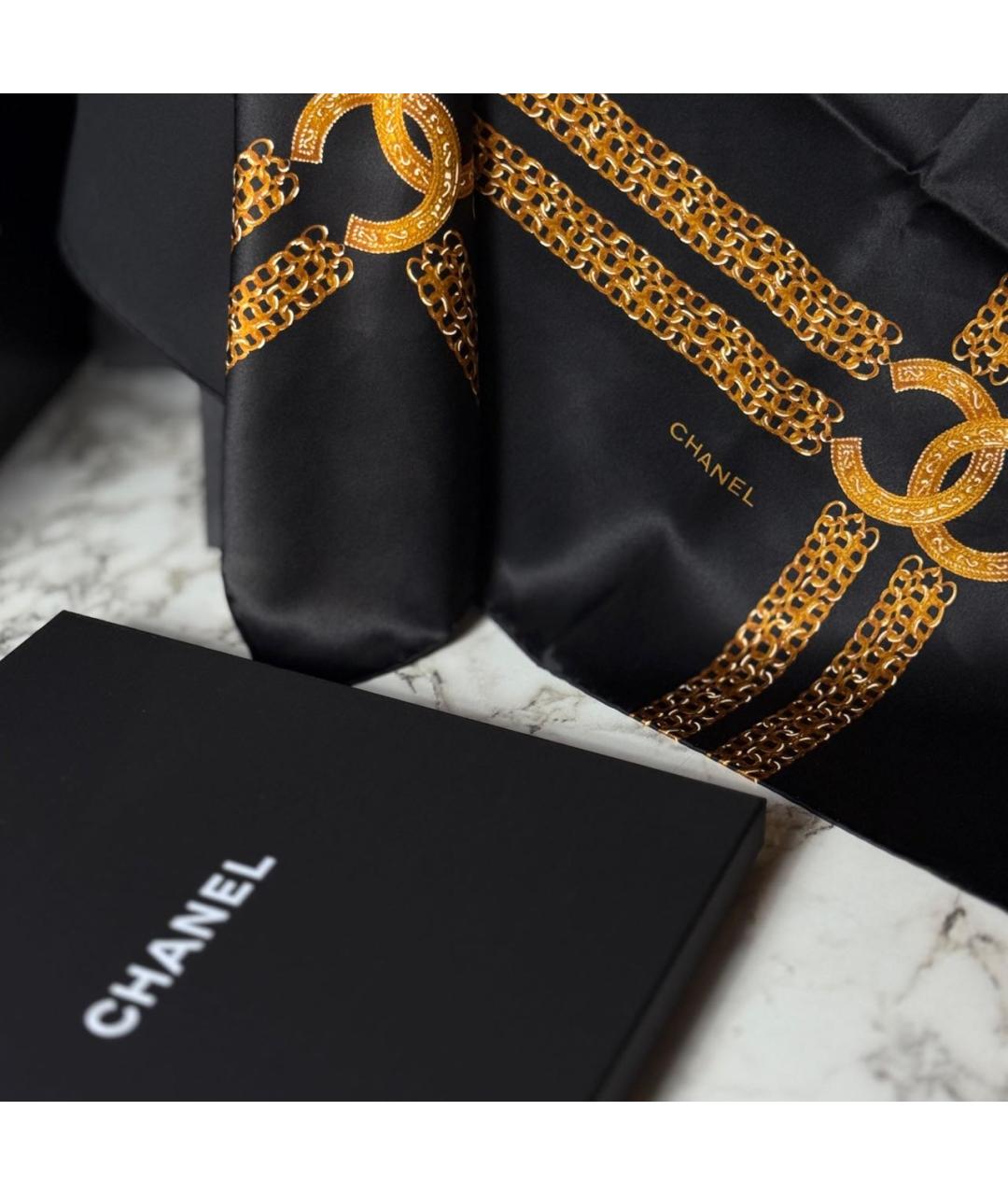 CHANEL Черный платок, фото 5