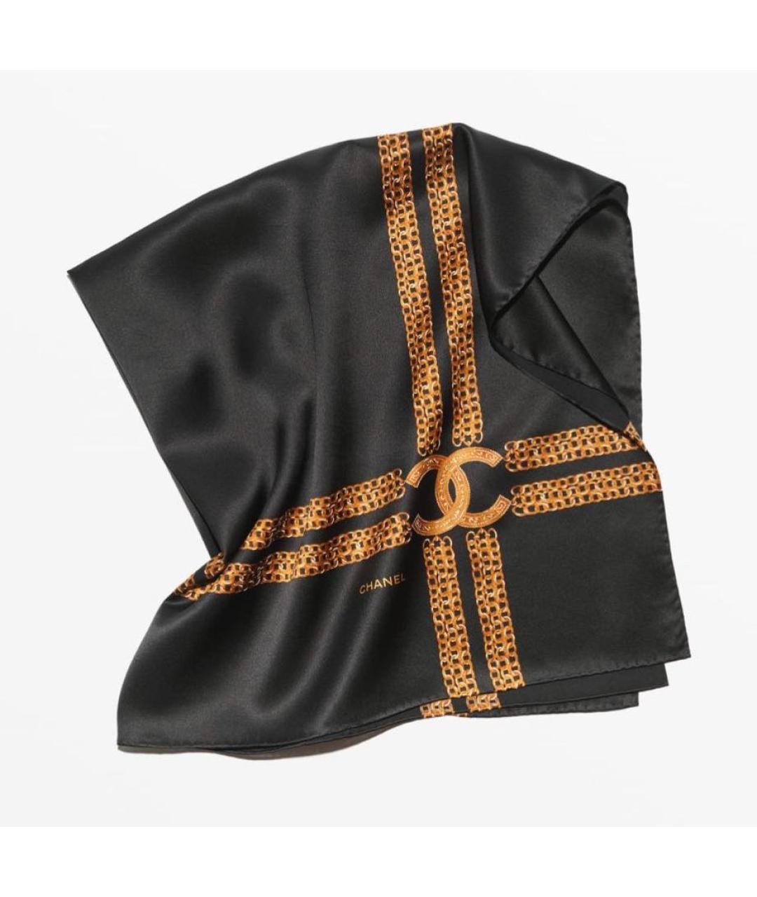 CHANEL Черный платок, фото 2