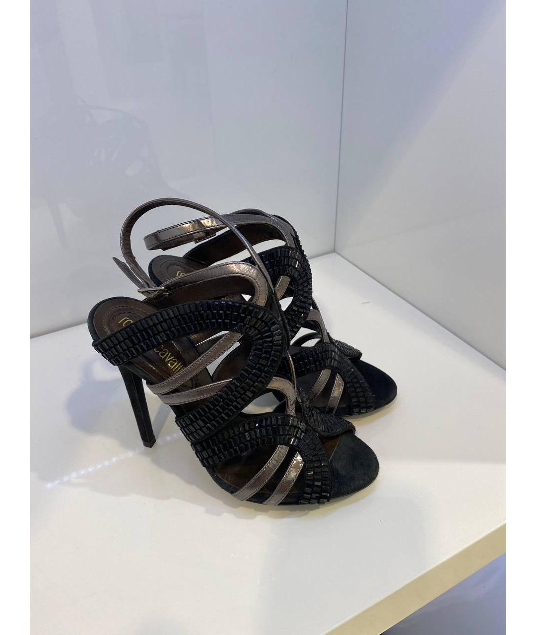 ROBERTO CAVALLI Мульти кожаные босоножки, фото 4