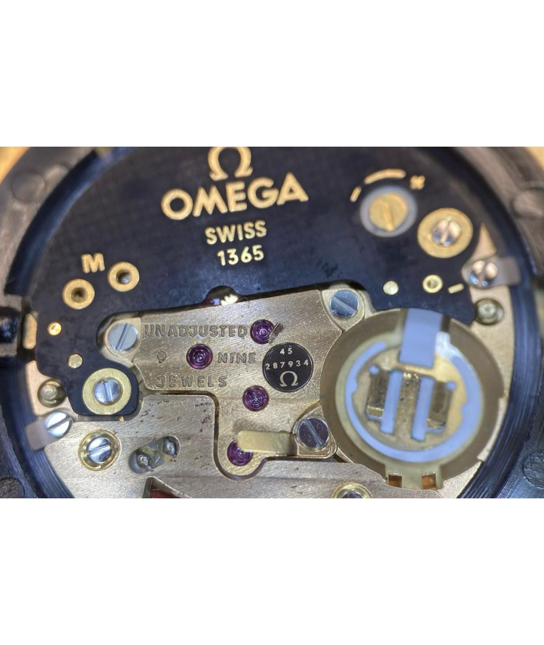 OMEGA Золотые позолоченные часы, фото 4