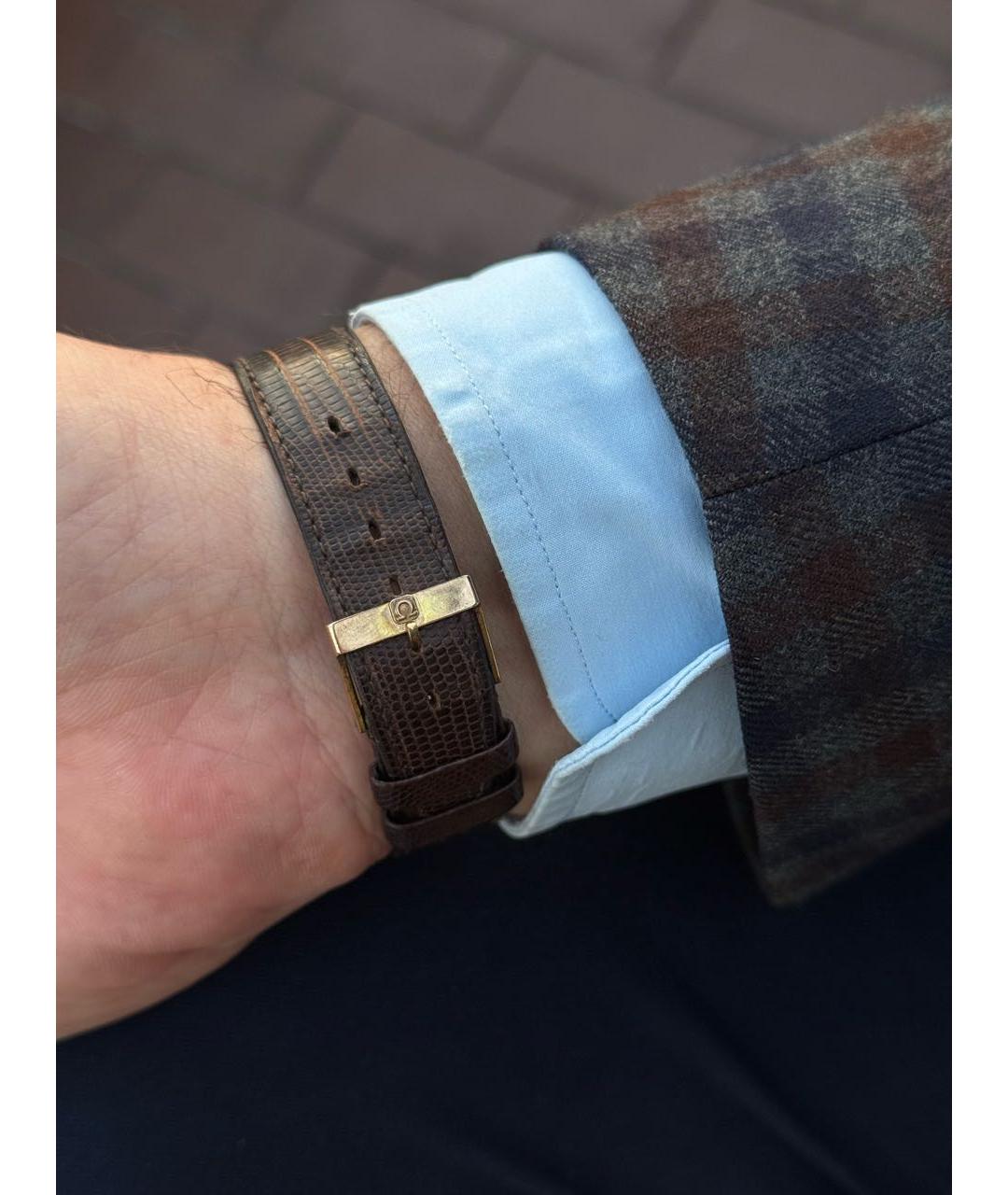 OMEGA Золотые позолоченные часы, фото 6