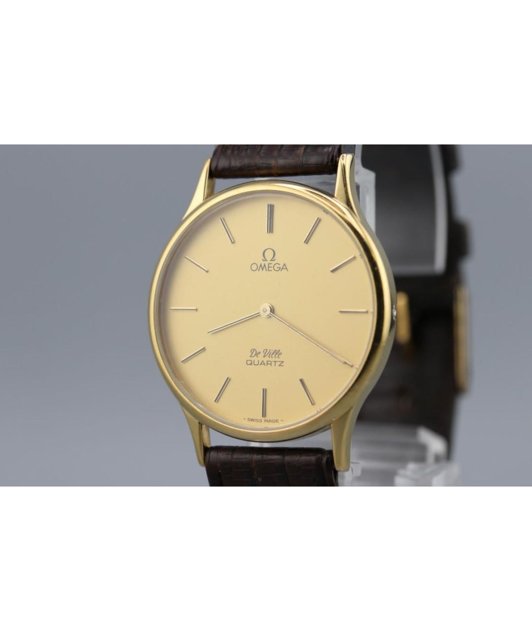 OMEGA Золотые позолоченные часы, фото 9