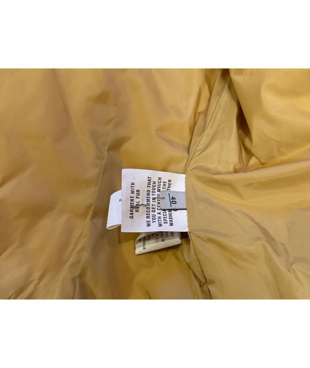 CERRUTI 1881 Горчичный меховой пуховик, фото 4