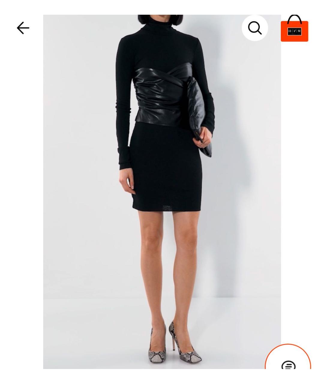 NANUSHKA Черное полиэстеровое вечернее платье, фото 2