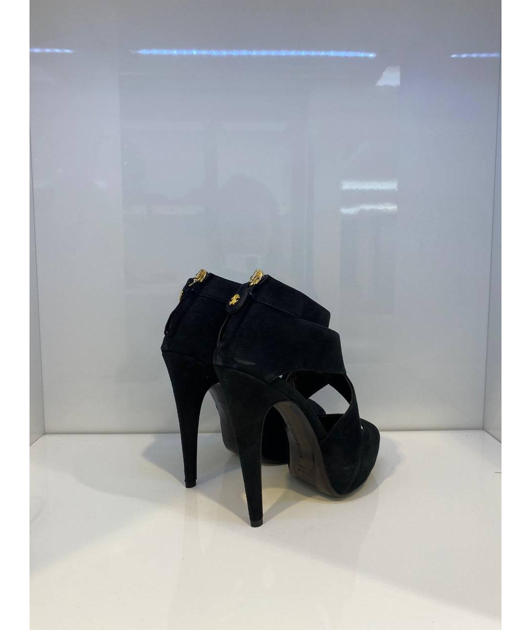 ROBERTO CAVALLI Черные замшевые туфли, фото 3