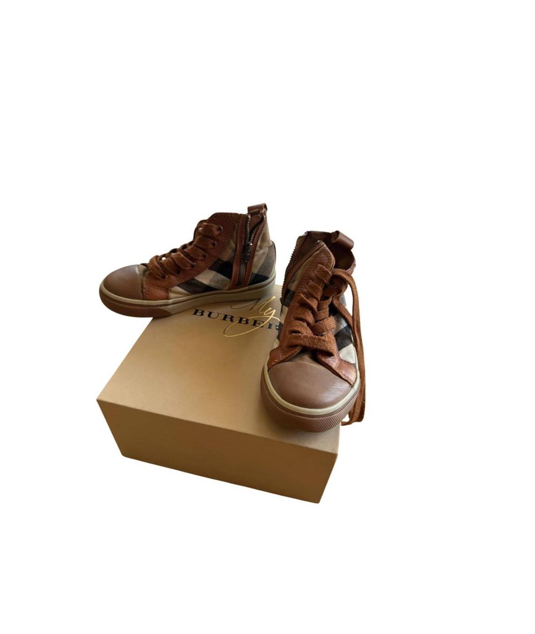 BURBERRY Бежевые кеды, фото 3